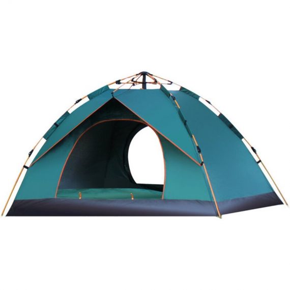 Lifcausal - Outdoor Pop Up Tent Water-resistant Portable Instant Camping Tent for 1-2 / 3-4 People Family Tent Dark green double single layer 4502190362099 DS_SP18741DGR-2_SY221011