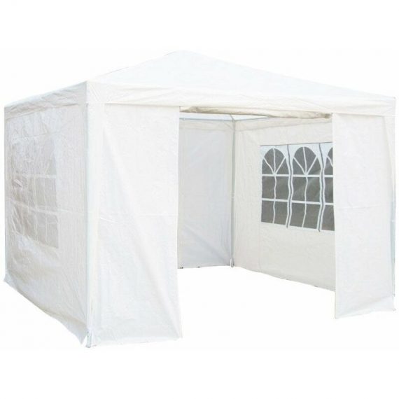 Airwave - 3m x 3m Party Tent Marquee with Side Panels - White - White 5060176862142 EX25003