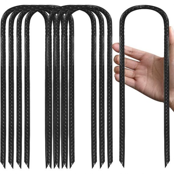 8-Pack Galvanized Steel Trampoline Stakes with T-Hook (Black) 6273998889795 MODOU 1867