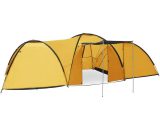 Camping Igloo Tent 650x240x190 cm 8 Person Yellow - Yellow MM-48637