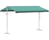 Outsunny - 3 x 3m Freestanding Garden 2-side Awning Outdoor Patio Sun Shade Canopy 5055974850934 5055974850934