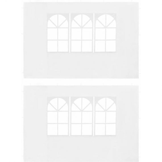 Vidaxl - Party Tent Sidewall 2 pcs with Window PE White White 8718475709541 8718475709541