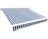 Awning Top Sunshade Canvas Blue & White 3 x 2,5m (Frame Not Included) Vidaxl Blue 8718475873136 8718475873136