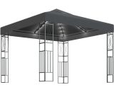 Vidaxl - Gazebo with led String Lights 3x3 m Anthracite Fabric Anthracite 8720286365915 8720286365915