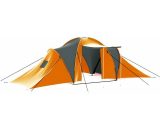 Camping Tent 9 Persons Fabric Grey and Orange Vidaxl Orange 8720286189283 8720286189283