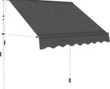 Manual Retractable Awning 150 cm Anthracite Vidaxl Anthracite 8718475702894 8718475702894