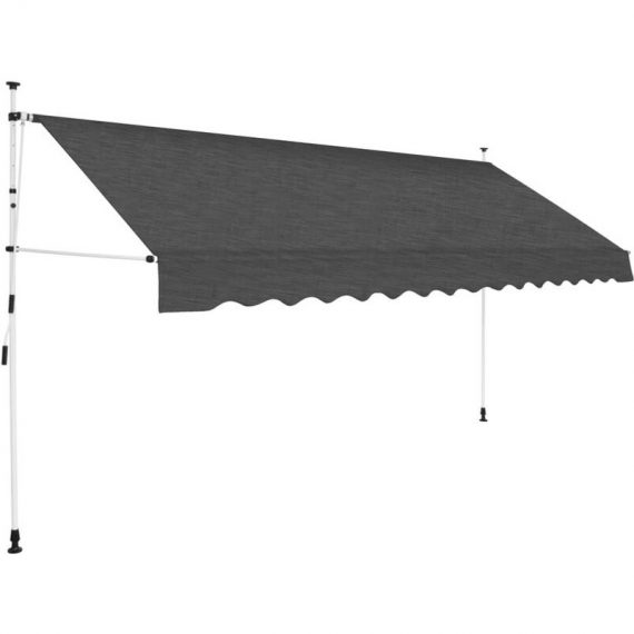 Vidaxl - Manual Retractable Awning 350 cm Anthracite Anthracite 8718475702931 8718475702931
