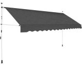 Vidaxl - Manual Retractable Awning 400 cm Anthracite Anthracite 8718475702948 8718475702948