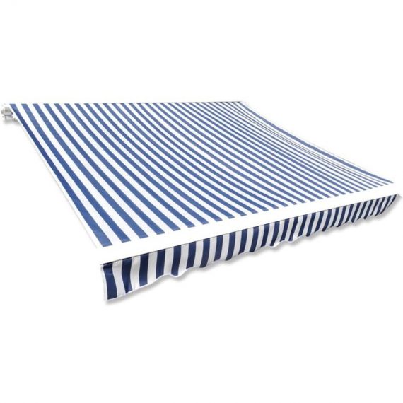 Vidaxl - Awning Top Sunshade Canvas Blue & White 6x3m (Frame Not Included) Blue 8718475873150 8718475873150