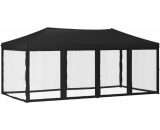 Folding Party Tent with Sidewalls Black 3x6 m vidaXL - Black 8720286974872 8720286974872