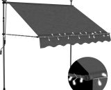 Manual Retractable Awning with LED 150 cm Anthracite 791304433204 145863UK