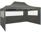 Foldable Tent with 3 Walls 3x4.5 m Anthracite VDTD29139 - Topdeal VDTD29139_UK