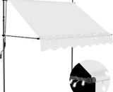Topdeal Manual Retractable Awning with LED 100 cm Cream FF145869_UK 7638195163694 FF145869_UK