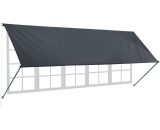 Relaxdays - Window Awning, H x W: approx. 120 x 400 cm, UV Protection, Weather-Resistant, Polyester, Anthracite Grey 4052025984199 10041469_835_GB