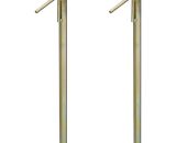 Heavy Duty Tent Stakes Set of 2, For Rocky Terrain, 51 cm, Camping Accessory, Galvanized Steel, Yellow - Relaxdays 4052025255312 10025531_0_GB