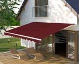 Costway - 2.5x3m Patio Awning Manual Garden Canopy Sun Shade Retractable Shelter Outdoor 617748471520 OP70565WN