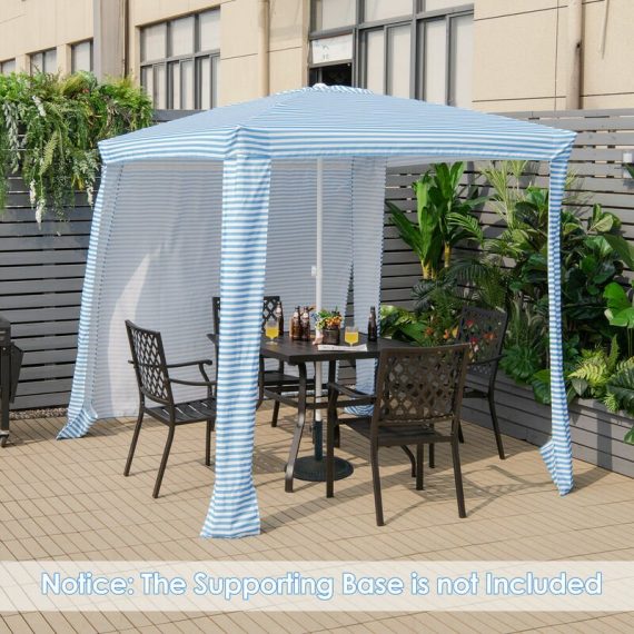 2m x 2m Outdoor Garden Gazebo Foldable Beach Cabana Patio Sunshade Canopy W/ Bag 615200204730 NP10352BL