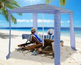 Costway - 2m x 2m Outdoor Garden Gazebo Foldable Beach Cabana Patio Sunshade Canopy w/ Bag 615200204754 NP10352NY