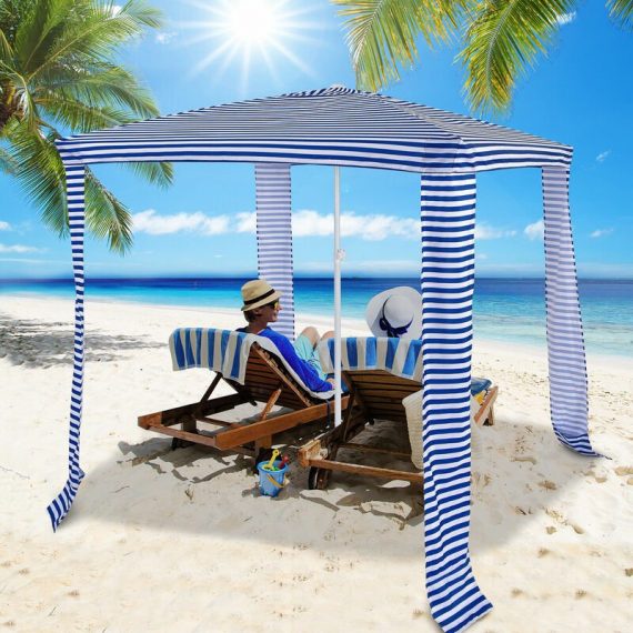 Costway - 2m x 2m Outdoor Garden Gazebo Foldable Beach Cabana Patio Sunshade Canopy w/ Bag 615200204754 NP10352NY