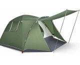 Costway - 4-6 Person Camping Tent Waterproof Family Large Double-Layer Tents w/Front Porch 6085650640190 GP11625GN