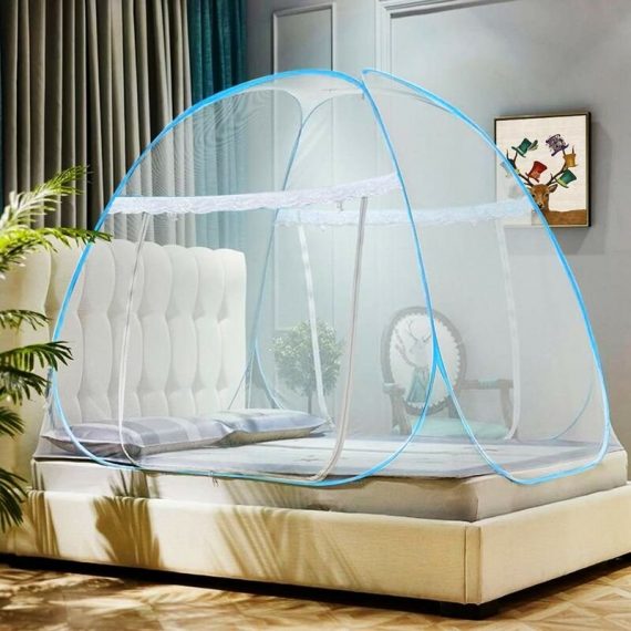 Briday - Pop Up Mosquito Net Tent with Bottom, Folding Design for Bedroom and Outdoor Trip,Easy to Install and Wash for Twin to King Size Bed (79 2401429930912 JMS-9489