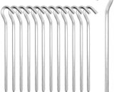 Briday - Aluminum Tent Stakes, 14pcs 18cm Tent Hooks Tent Stakes Hard Ground Stakes, Ideal for Gardening, Camping, Fishing and Tents 2401429958671 BAY-9991