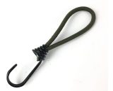 10 Professional elastic rubber tensioner with hook (150 mm) for tarpaulin, army green BAY-22978