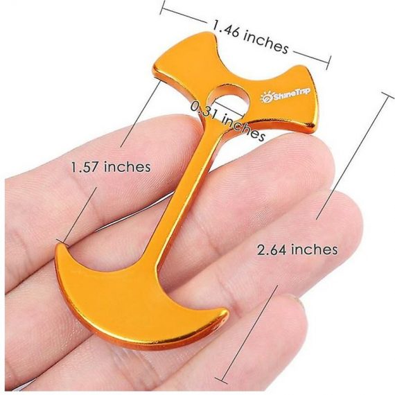 Thsinde - 2 Pcs Outdoor Camping Tent Nail Fishbone Stopper Anchor Tent Peg Wind Rope Buckle Nails Accessories 9424978411162