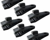 Set of 6 fastening clips for camping tarpaulins, tarpaulins, caravans, garden tarpaulins black - Thsinde 9360953917765 9360953917765