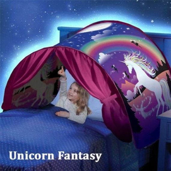 Thsinde - Kids Dream Bed Tents Unicorn Pop Up Bed Tent for Kids Foldable Play Tent Castle Playhouse, Christmas Birthday Gifts for Boys & Girls 6250011520255