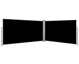 Devenirriche - Retractable Side Awning Black 160x600 cm - Black MM-37919