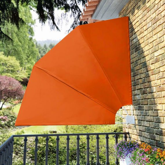 Hommoo - Collapsible Balcony Side Awning Terracotta 210x210 cm DDVD26589_UK