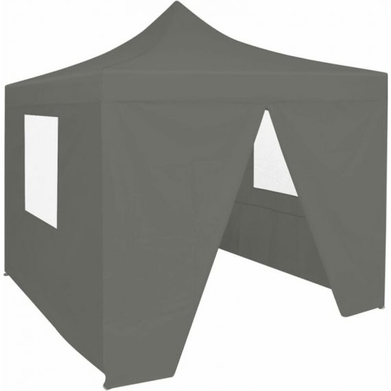 Hommoo - Foldable Party Tent Pop-Up with 4 Sidewalls 3x3 m Anthracite DDVD29130_UK