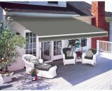 Greenbay 3.5 x 2.5m Manual Awning Garden Patio Canopy Sun Shade Shelter Retractable Grey 7425650154331 602AW3525GY
