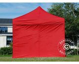 Dancover - Pop up gazebo FleXtents Pop up canopy Folding tent pro Steel 3x3 m Red, incl. 4 sidewalls - Red 5715233011079 5715233011079