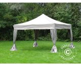 Dancover - Pop up gazebo FleXtents Pop up canopy Folding tent pro 4x4 m Latte, incl. 4 decorative curtains - Latte 5710828900400 5710828900400