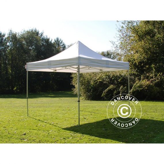 Dancover - Pop up gazebo FleXtents Pop up canopy Folding tent Steel 4x4 m White - White 5710828889408 5710828889408