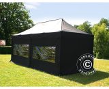 Pop up gazebo FleXtents Pop up canopy Folding tent PRO 3.5x7 m Black, incl. 6 sidewalls - Black 5710828814639 5710828814639