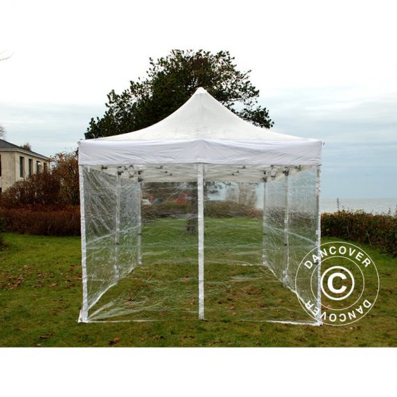 Pop up gazebo FleXtents Pop up canopy Folding tent Xtreme 50 4x6 m Clear, incl. 8 sidewalls - Transparent 5710828634244 5710828634244