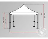 Dancover - Pop up gazebo FleXtents Pop up canopy Folding tent Xtreme 50 4x8 m Blue, incl. 6 sidewalls - Blue 5710828615540 5710828615540