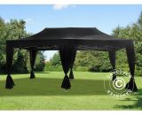 Dancover - Pop up gazebo FleXtents Pop up canopy Folding tent pro 3x6 m Black, incl. 6 decorative curtains - Black 5710828395800 5710828395800