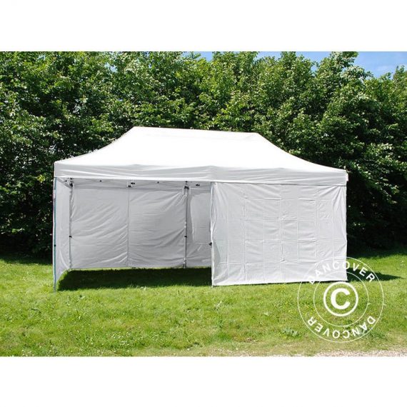 Dancover - Pop up gazebo FleXtents Pop up canopy Folding tent® Basic v.3, Medical & Emergency tent, 3x6 m, White, incl. 6 sidewalls - White 5710828929074 5710828929074