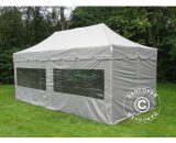 Dancover - Pop up gazebo FleXtents Pop up canopy Folding tent pro Peaked 3x6 m Latte, incl. 6 sidewalls - Latte 5710828309357 5710828309357
