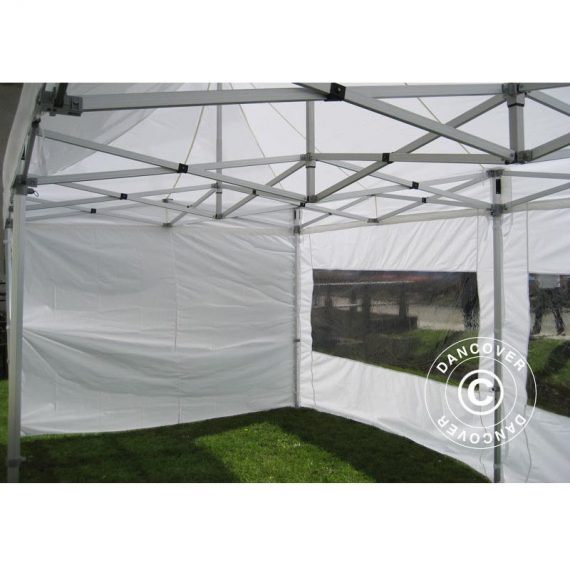Dancover - Pop up gazebo FleXtents Pop up canopy Folding tent pro 3x6 m White, Flame retardant, incl. 6 sidewalls - White 5710828657878 5710828657878