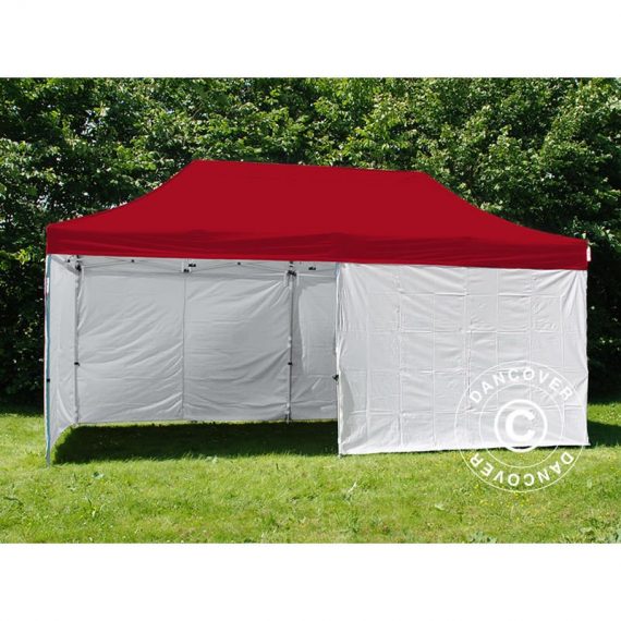 Dancover - Pop up gazebo FleXtents Pop up canopy Folding tent® pro, Medical & Emergency tent, 3x6 m, Red/White, incl. 6 sidewalls - White / red 5710828931930 5710828931930
