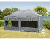 Dancover - Pop up gazebo FleXtents Pop up canopy Folding tent pro 3x6 m Grey, incl. 6 sidewalls - Grey 5710828439344 5710828439344