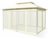 2-Tier Patio Gazebo Outdoor Tent Canopy Shelter W/ Removable Netting Sidewall NP10354BE