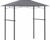Outdoor Double-tier bbq Gazebo Shelter Grill Canopy Barbecue Tent Patio - Grey - Outsunny 5056534559304 5056534559304
