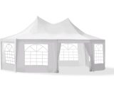 Outsunny - 6.8 x 5m Garden Octagonal Gazebo Party Wedding Tent Heavy Duty Marquee - White 5060348504627 5060348504627