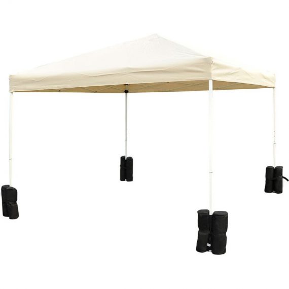 4pcs Gazebo Weight Sand Bags Leg Weights Marquee Tent Canopy Base - Black - Outsunny 5060348504382 5060348504382